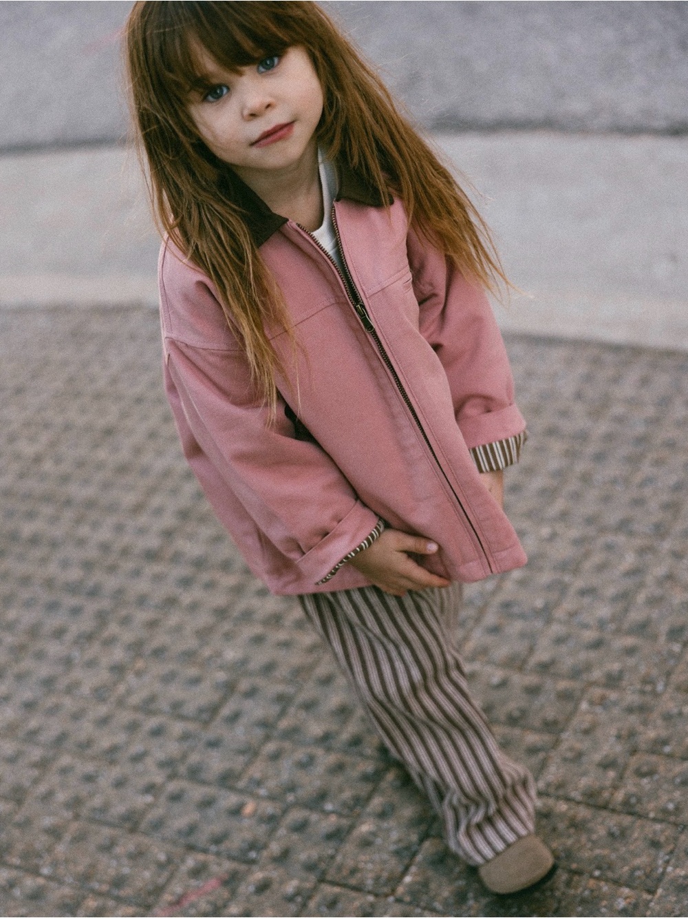 Fostered Collection Brown & Cream Striped Wide Leg Pull-On Pants Girls 11-12